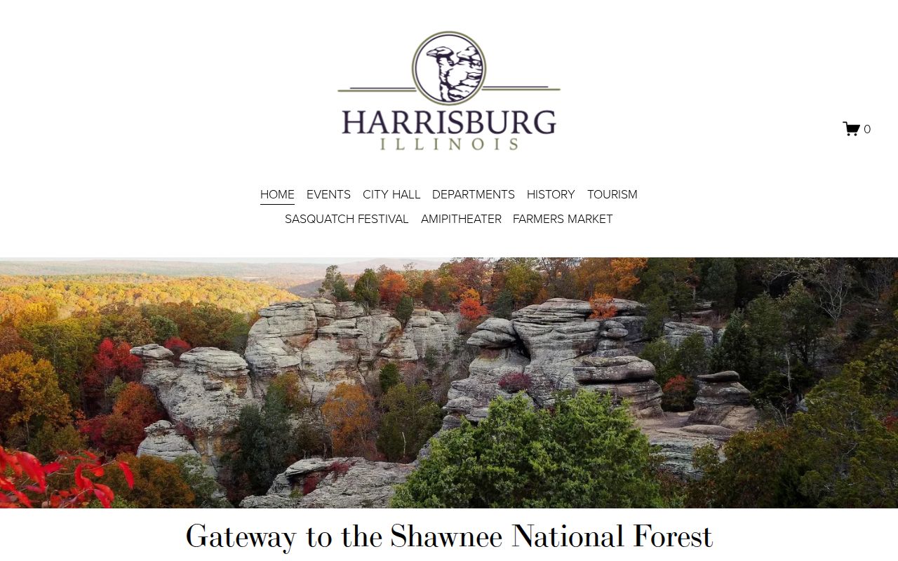 Official Harrisburg Illinois government page used for police records routing