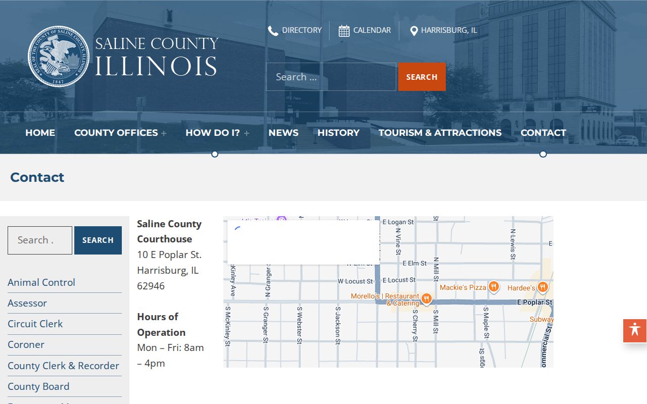 Saline County criminal history municipality directory for city records